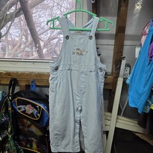 Light Blue Kids Overalls with Puppy Patch